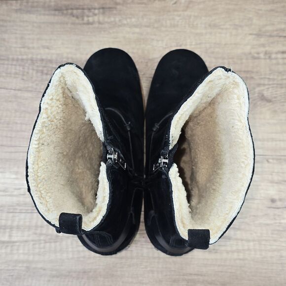 UGG Endell Women's Size 9 Black Harness Biker Suede Boots (5604) - Picture 5 of 9